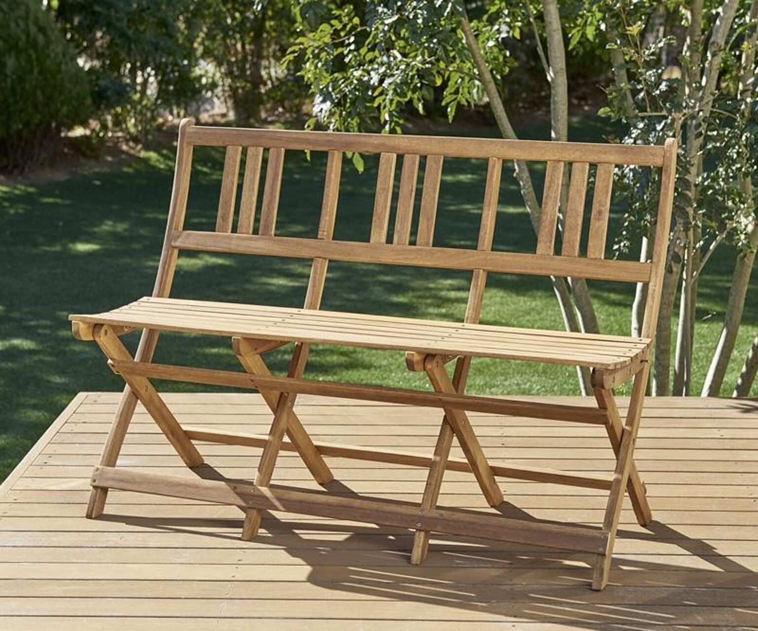 【単品】ベンチのサイズが選べる　アカシア天然木ガーデンファニチャー Efica エフィカ ガーデンベンチ 3P