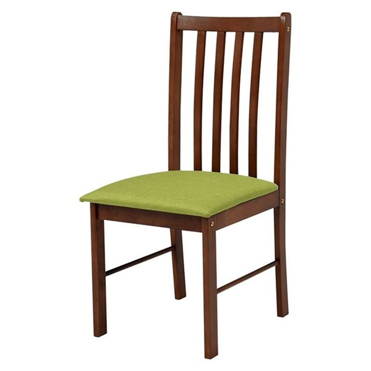 シンプル ダイニングチェア／食卓椅子 【2脚セット ブラウン×グリーン】 約幅41cm 木製 組立品 〔リビング 店舗 ショップ〕【代引不可】