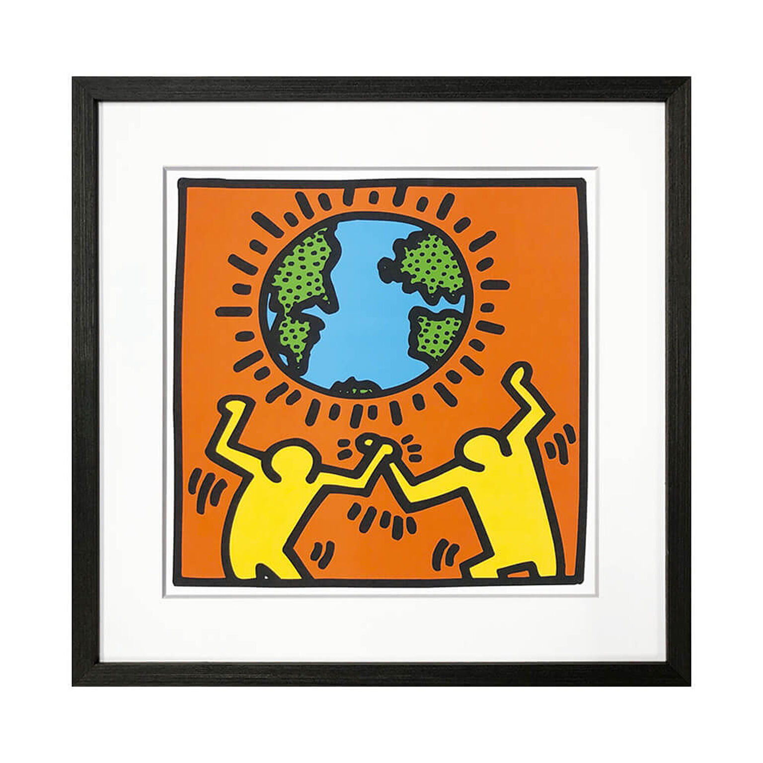 Keith Haring（キース へリング） Untitled (world) アートポスター（フレーム付き） m12673