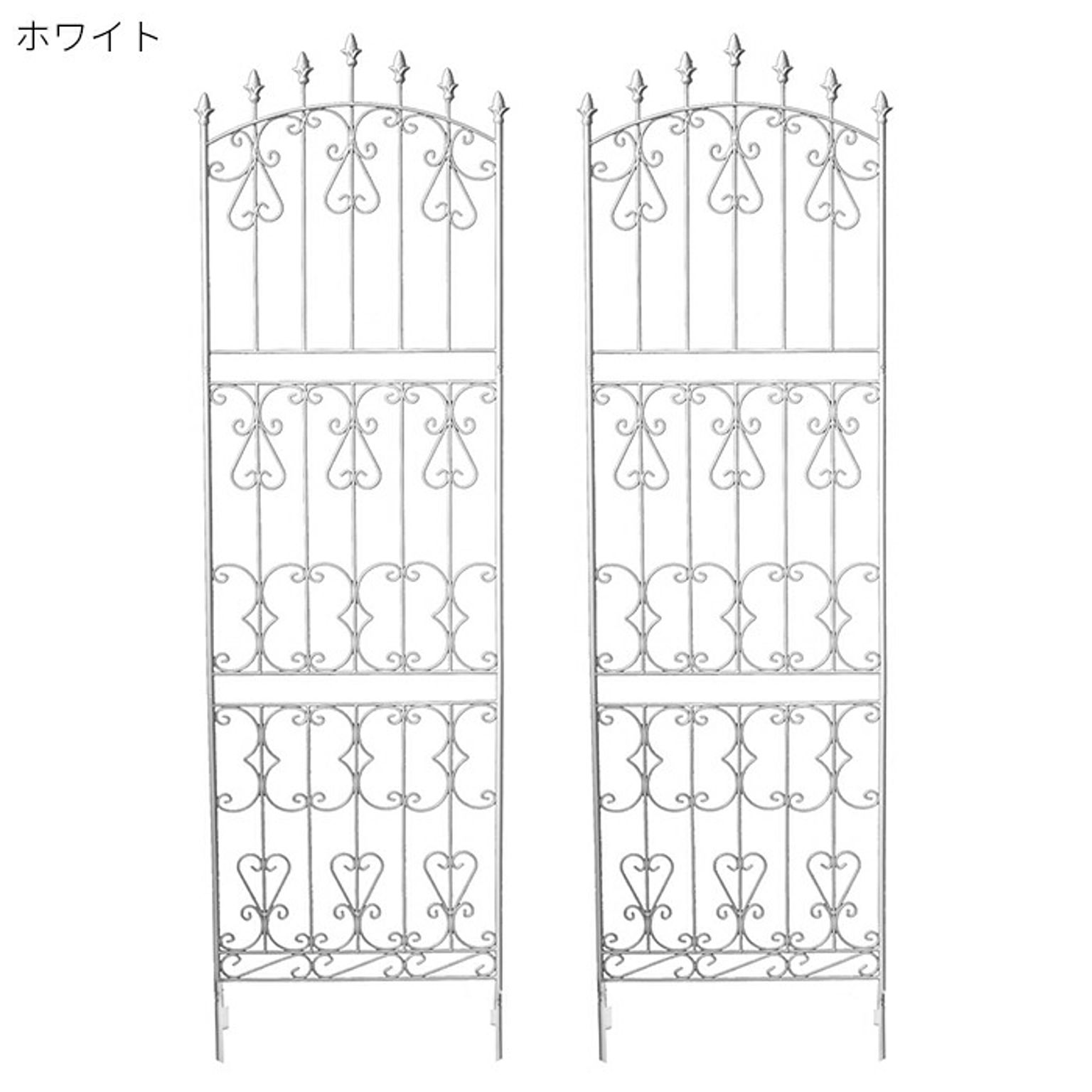 フェンス 組立式 2枚組 アイアンローズフェンス220 ハイタイプ RS013H-2P 幅620x奥行20x高さ2200mm 住まいスタイル