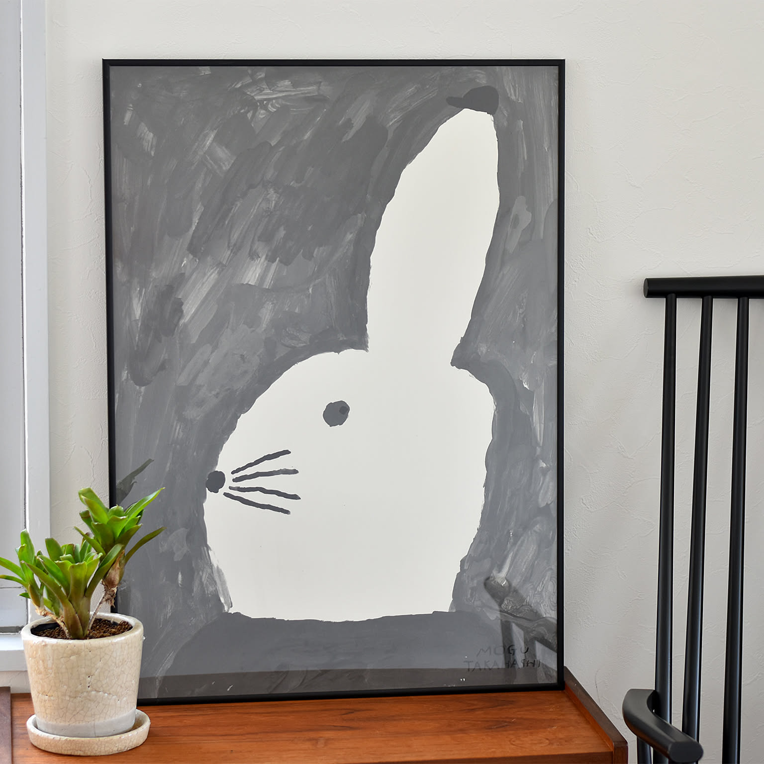 Fine Little Day（ファインリトルデイ） RABBIT WITH SMALL HAT うさぎ ポスター 50×70cm