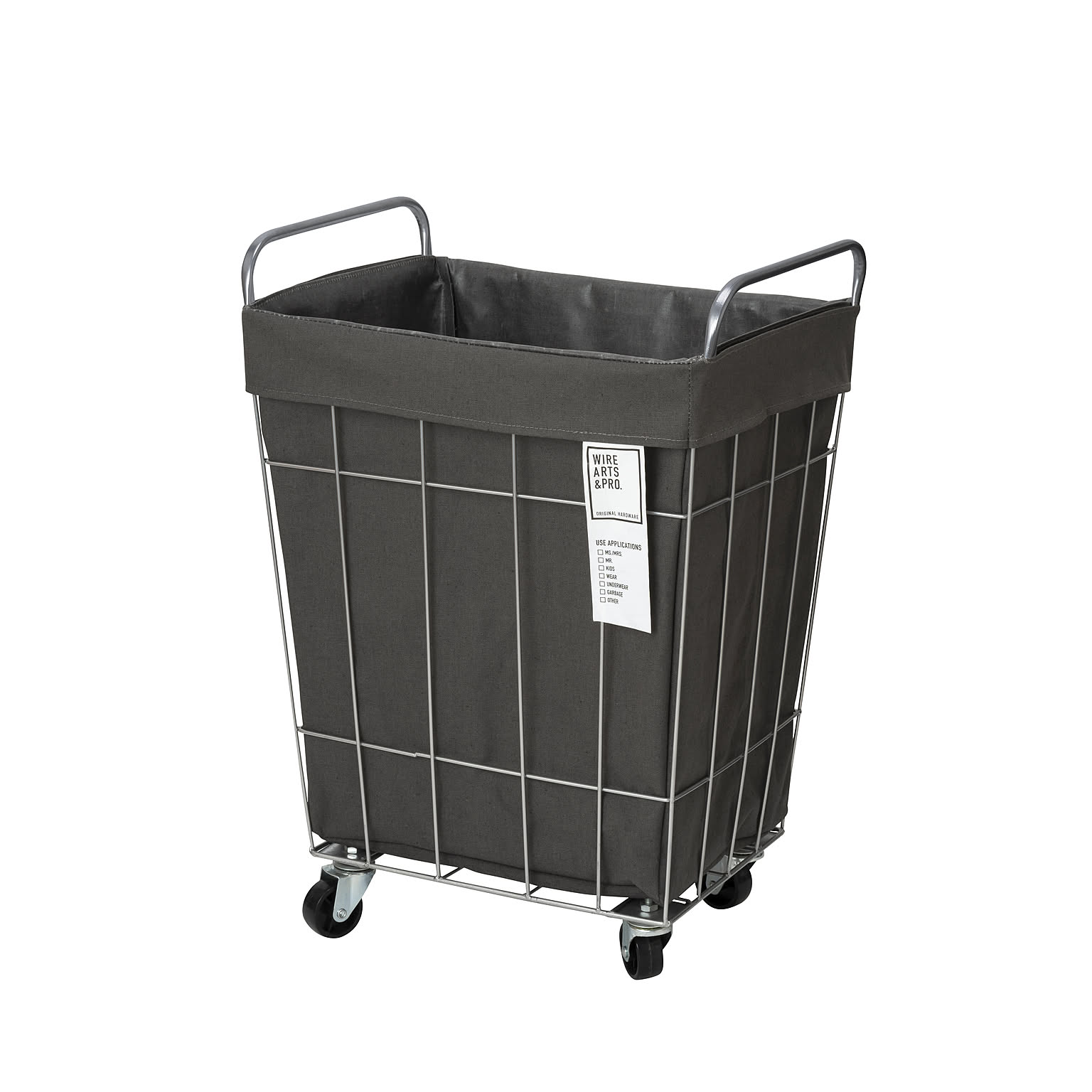 【BRID/ブリッド】 Laundry SQUARE BASKET WITH CASTER 45L ランドリー スクエアバスケット 45L