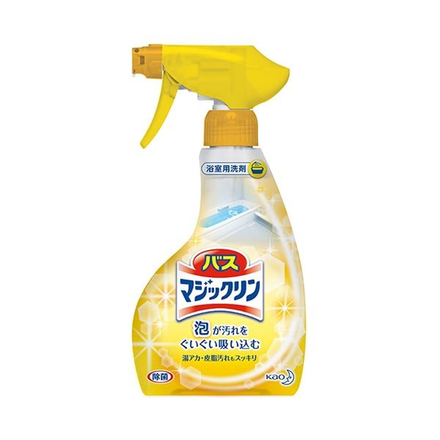 (まとめ) 花王 バスマジックリン 泡立ちスプレー 本体 380ml 1本 【×30セット】