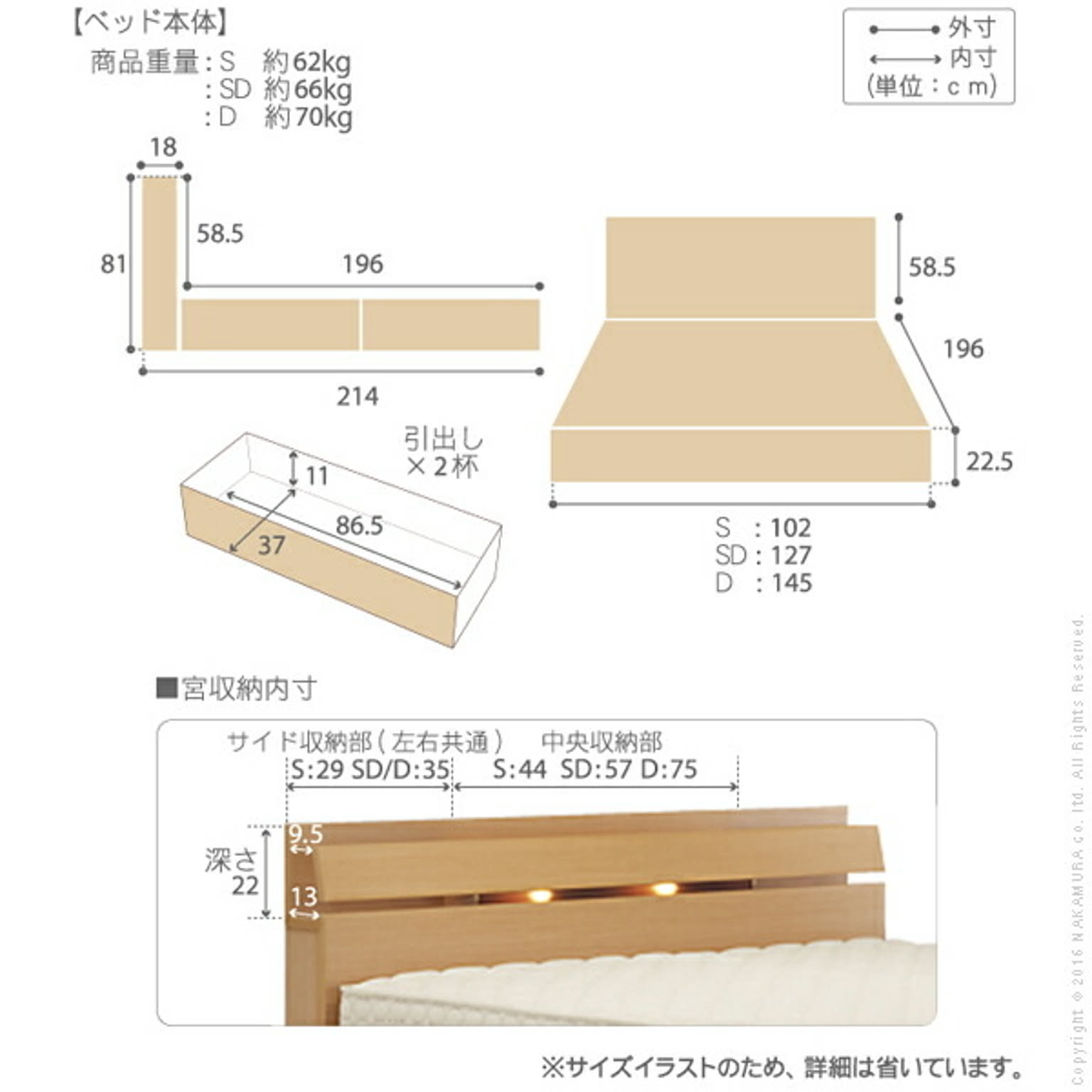 収納付きベッド