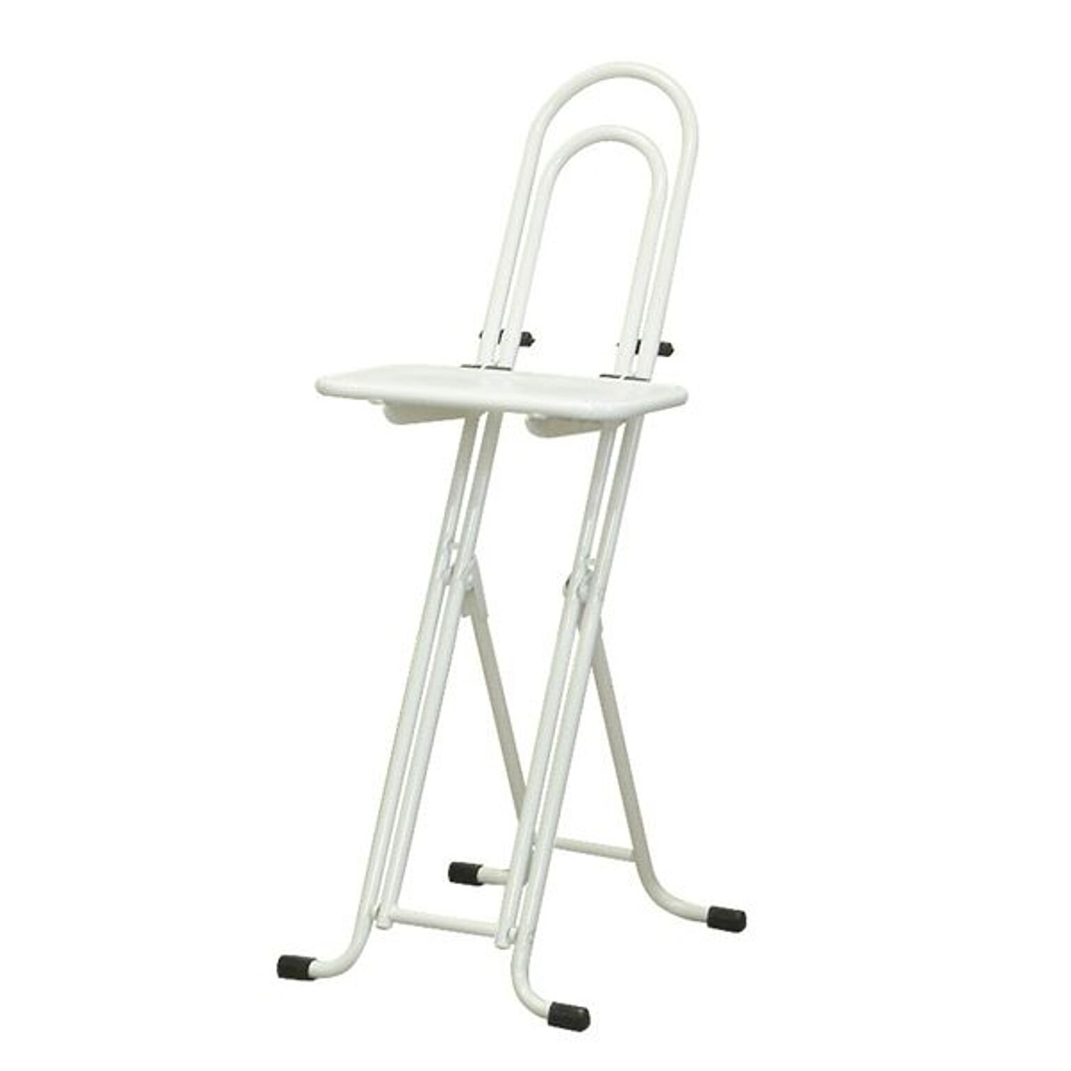 シンプル 折りたたみ椅子 【ホワイト×ホワイト 幅330mm】 日本製 スチールパイプ 『ベストワークチェア』【代引不可】