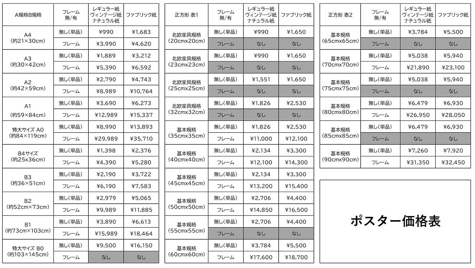 ポスター・ポスターフレーム