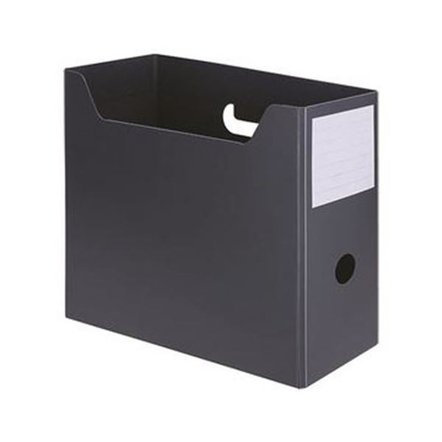 （まとめ）TANOSEE PP製ボックスファイル（組み立て式）A4ヨコ グレー 1セット（10個）【×5セット】