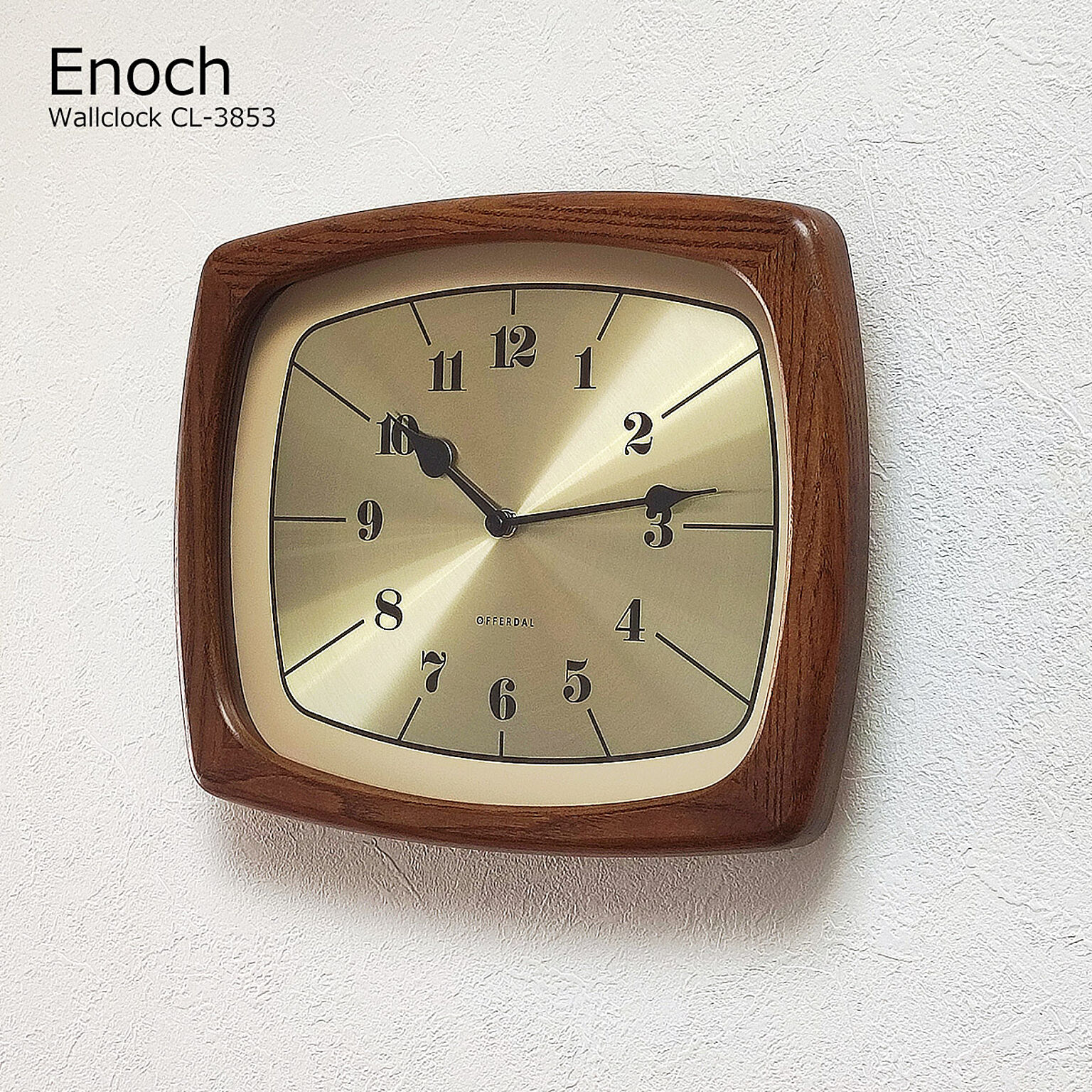 壁掛け時計 おしゃれ 時計 壁掛け 北欧 掛け時計 イーノク Enoch CL-3853 モダン レトロ アンティーク ヴィンテージ インテリア 木製 リビング ダイニング 昭和 寝室 静音 