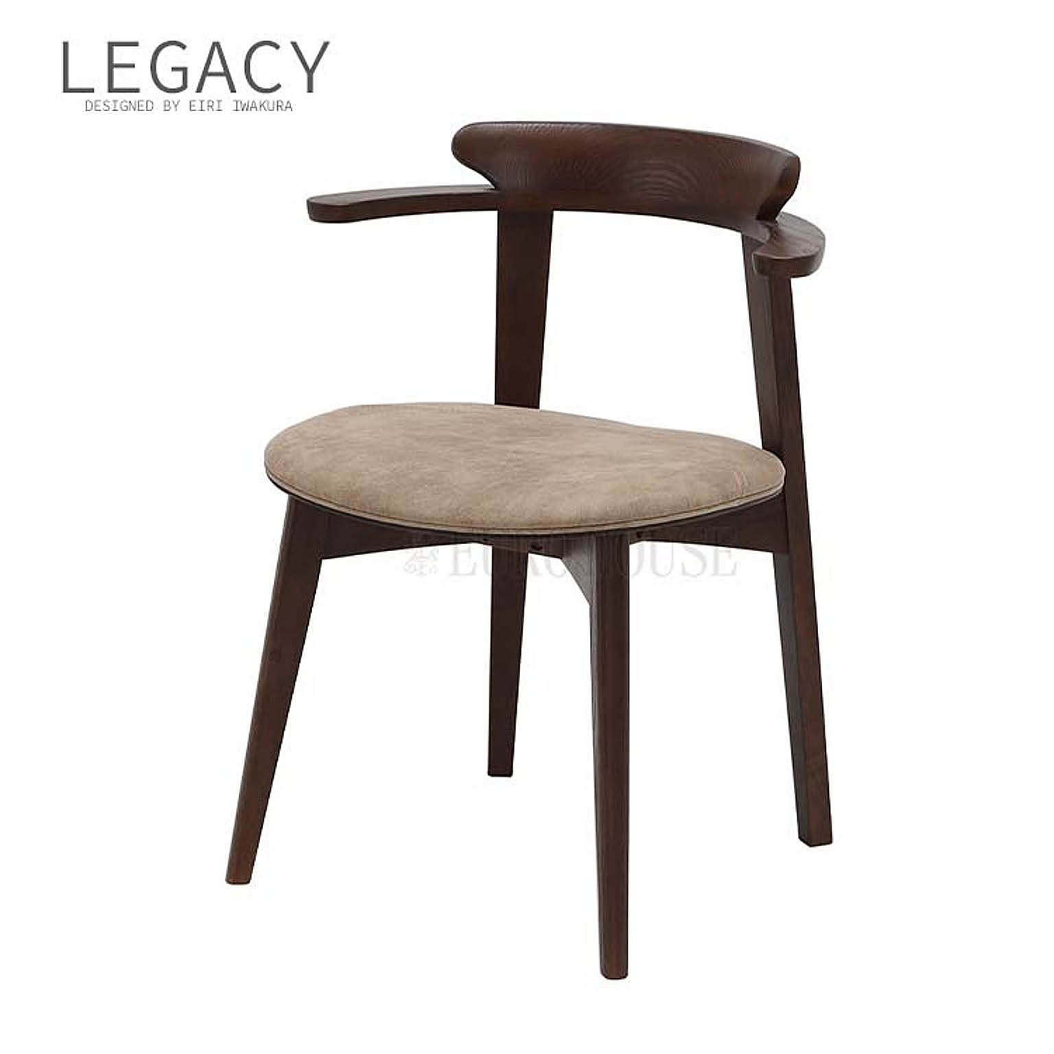 チェア レガシー IC-001 LEGACY DBR VBE リビング ダイニング ファブリックレザー 無垢 レッドオーク 集成材 ウレタン塗装 デザイナーズ 