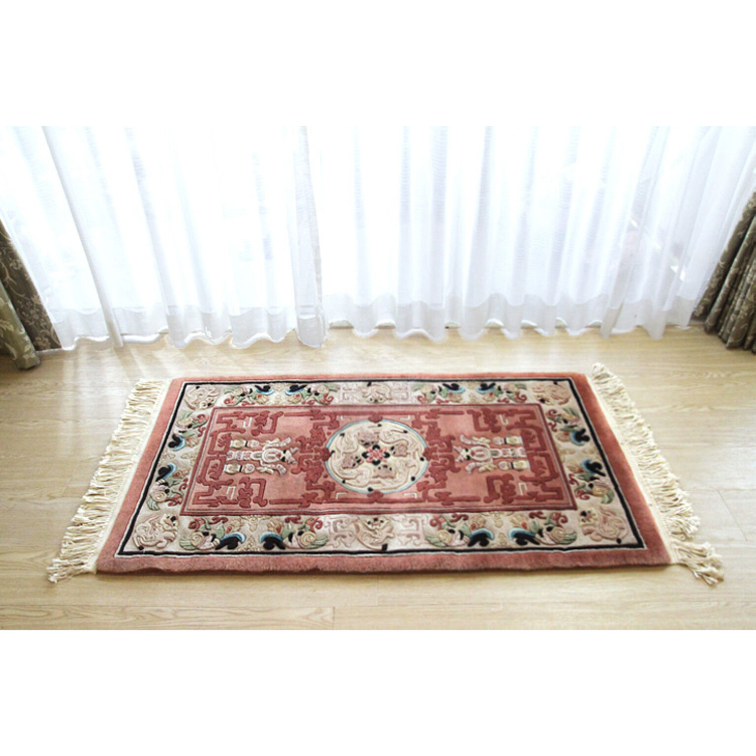 パキスタン 絨毯 カーペット ウール100% 手織り - 家具
