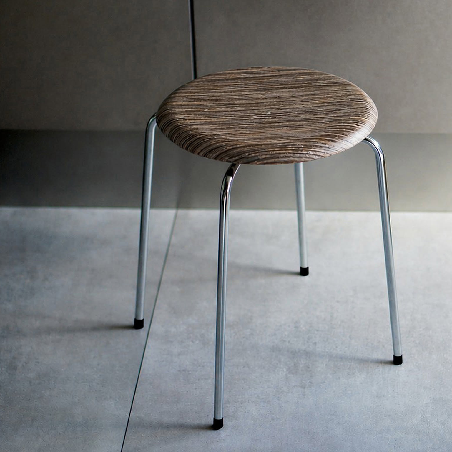 スタッキング PUレザー ラウンドスツール