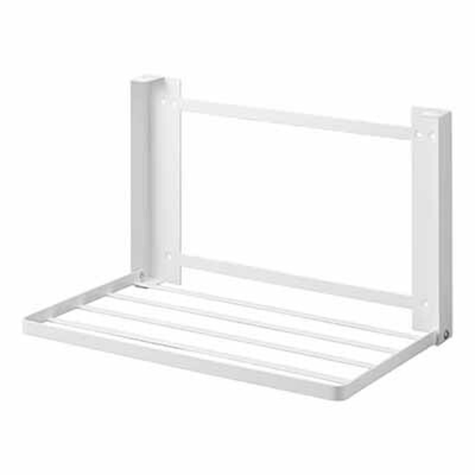 tower タワー (山崎実業) 石こうボード壁対応折り畳み棚 Folding Rack 脱衣所棚 折り畳み式 バスタオル置き タオル掛け