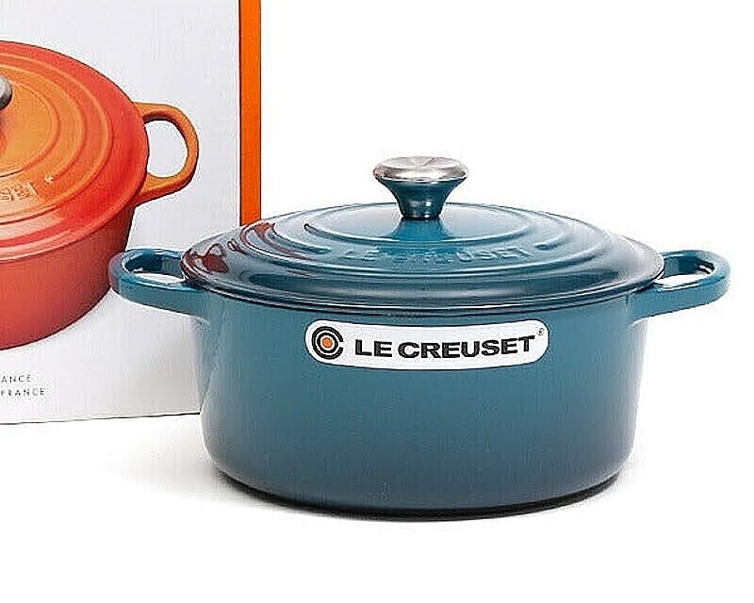 ルクルーゼ(ル・クルーゼ) 両手鍋 ココットロンド ディープティール 642(つまみシルバー) Le Creuset - 通販 |  家具とインテリアの通販【RoomClipショッピング】