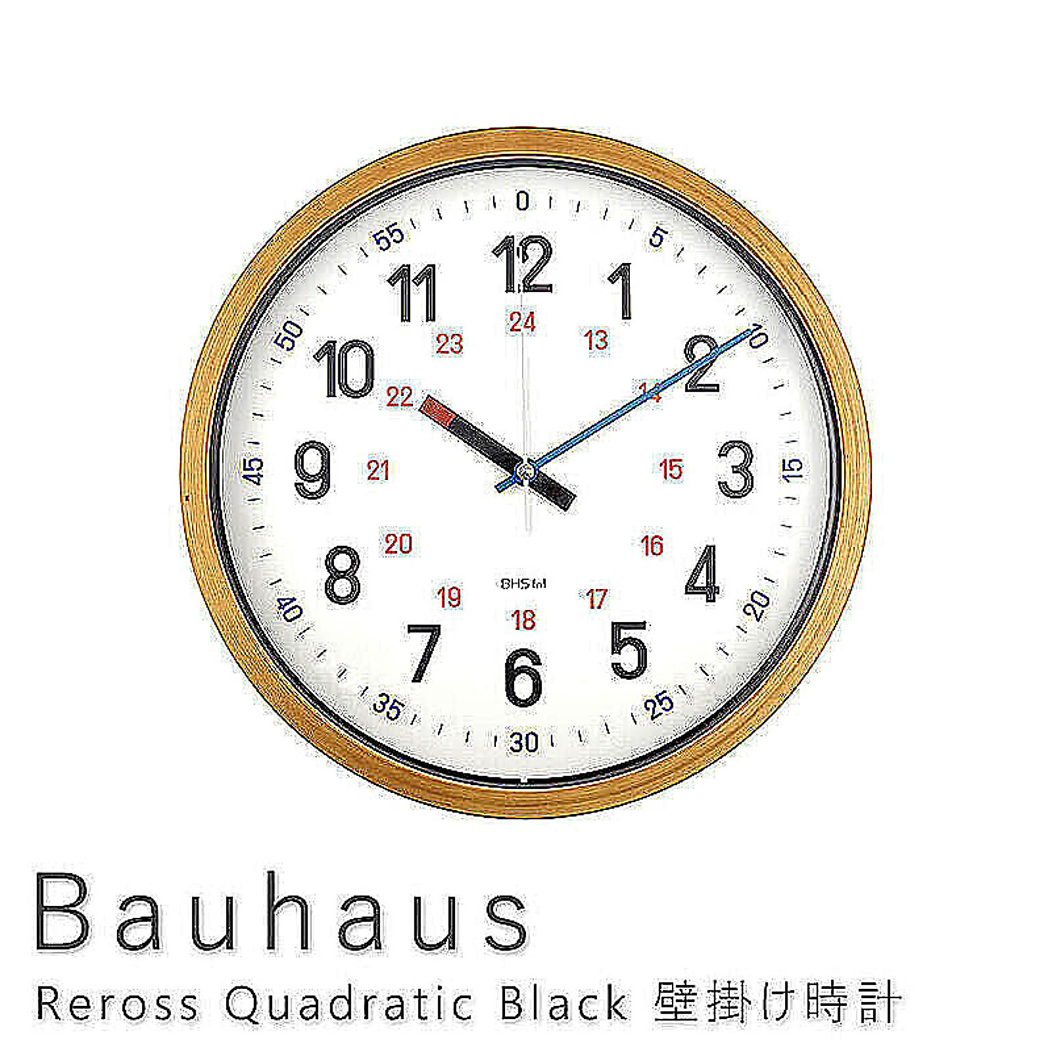 Bauhaus（バウハウス） Reross Quadratic Black 壁掛け時計 m11678