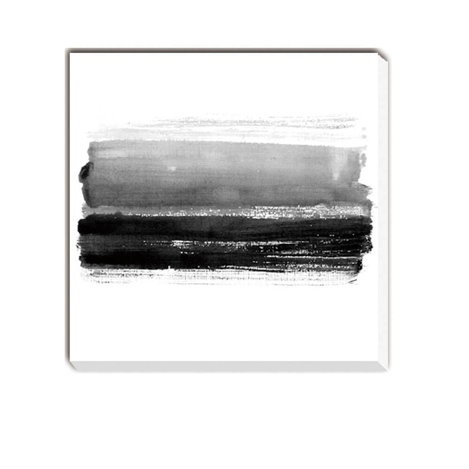 Art Panel Black striped watercolor hand dwawn background Abstract Aet Painting アートパネル m13030