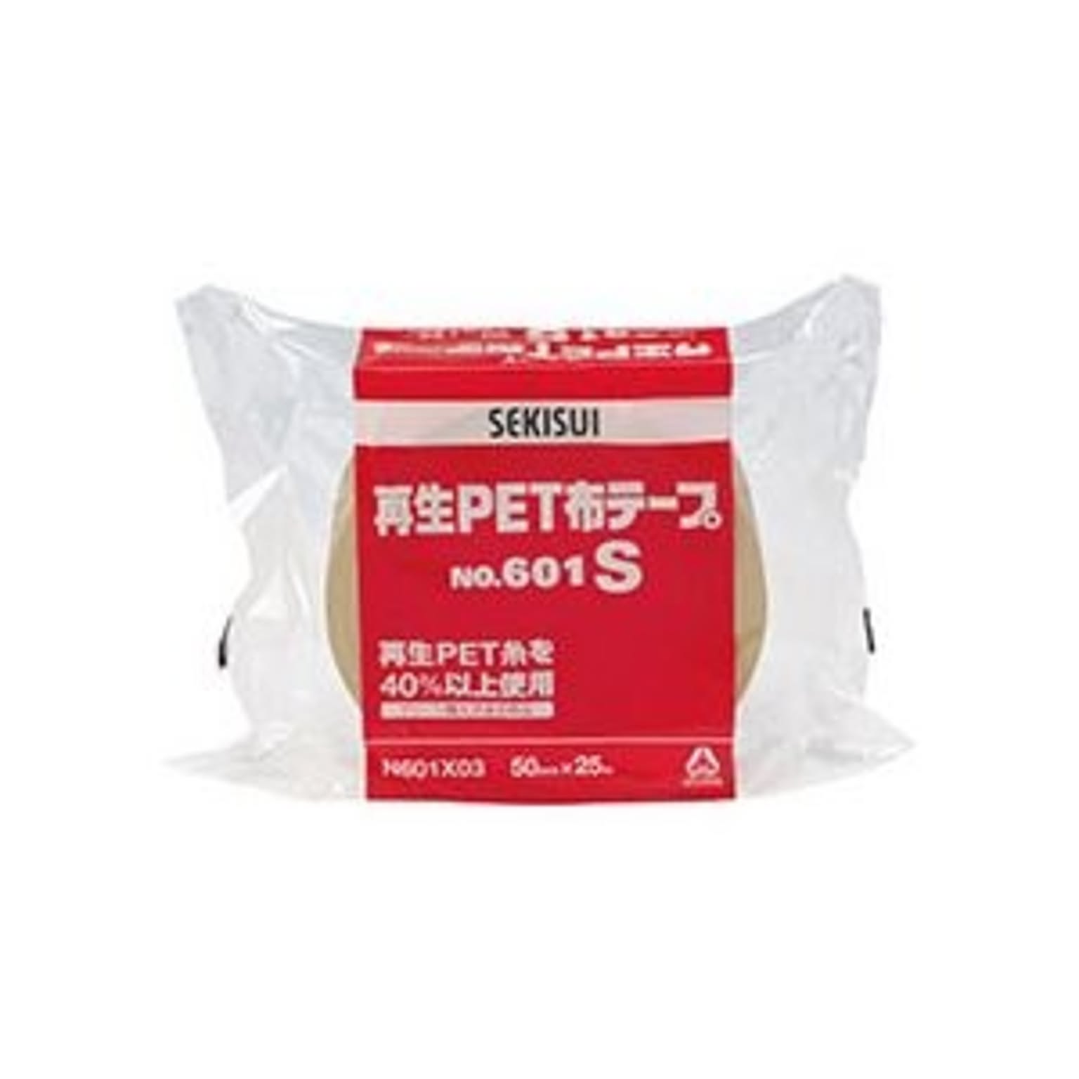 まとめ) 積水化学 再生PET布テープ No.601S 50mm×25m N601X03 1巻 【×30セット】 通販  RoomClipショッピング