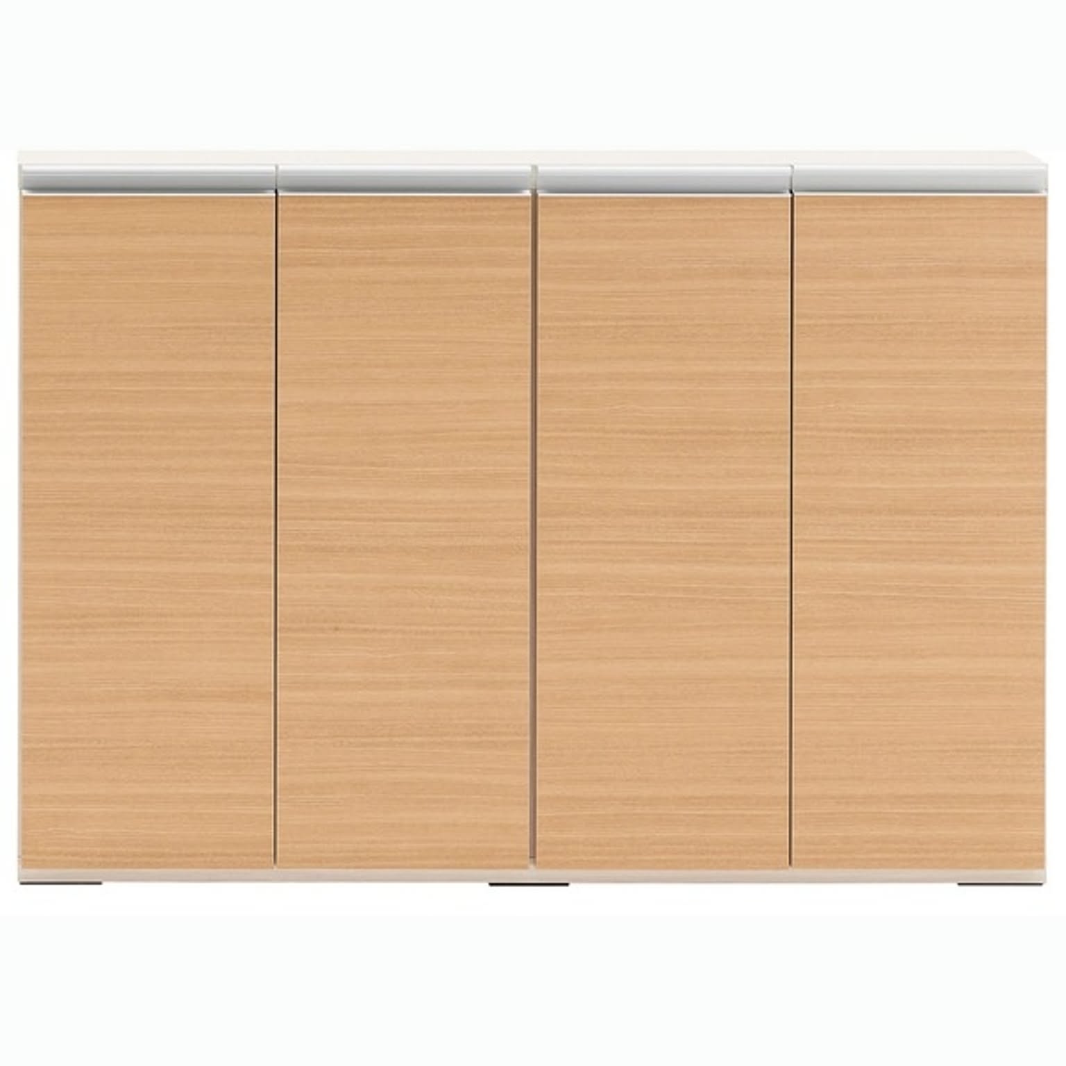 フナモコ 奥行31cm薄型リビング収納 【幅120.2×高さ84cm】 エリーゼアッシュ+ホワイトウッド LBA-120