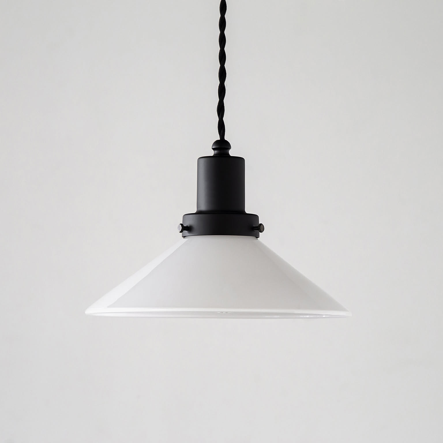 Milky white Glass Mini Shade Pendant light