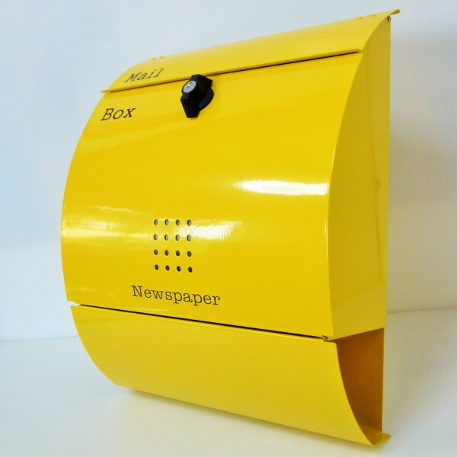 郵便ポスト 郵便受け 錆びにくい メールボックス壁掛けイエロー色 ステンレスポスト(yellow)
