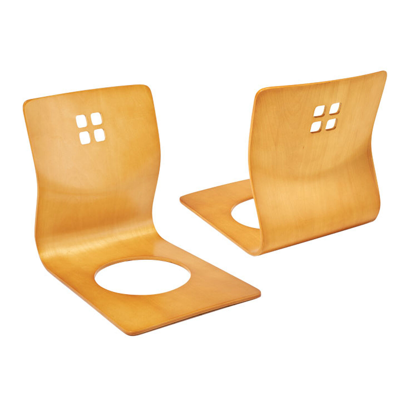 座椅子 木製 曲木椅子 2脚組 背もたれ 和室 座敷 和モダン 旅館 スタッキング収納 LMZ-4299