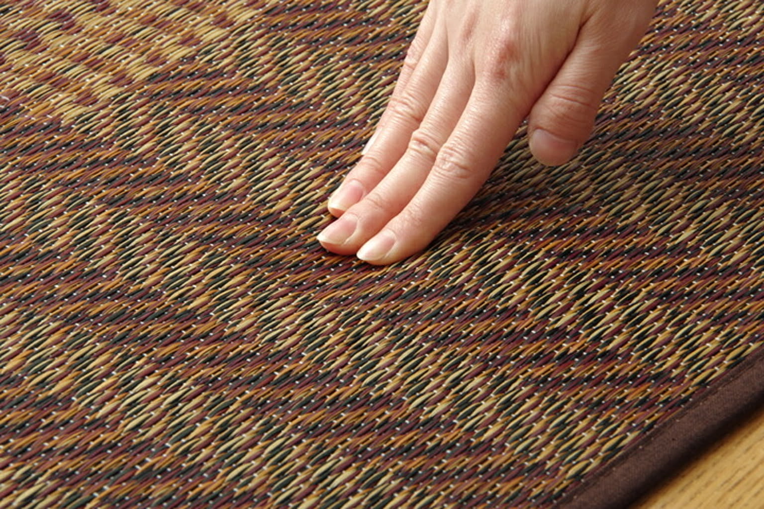 《静床ライト》カラー８色！組み合わせ自由！《5ケース》１ケース10枚入り　新品 国産い草ラグ Fナール 約191×191cm ネイビー - 通販 | 家具と