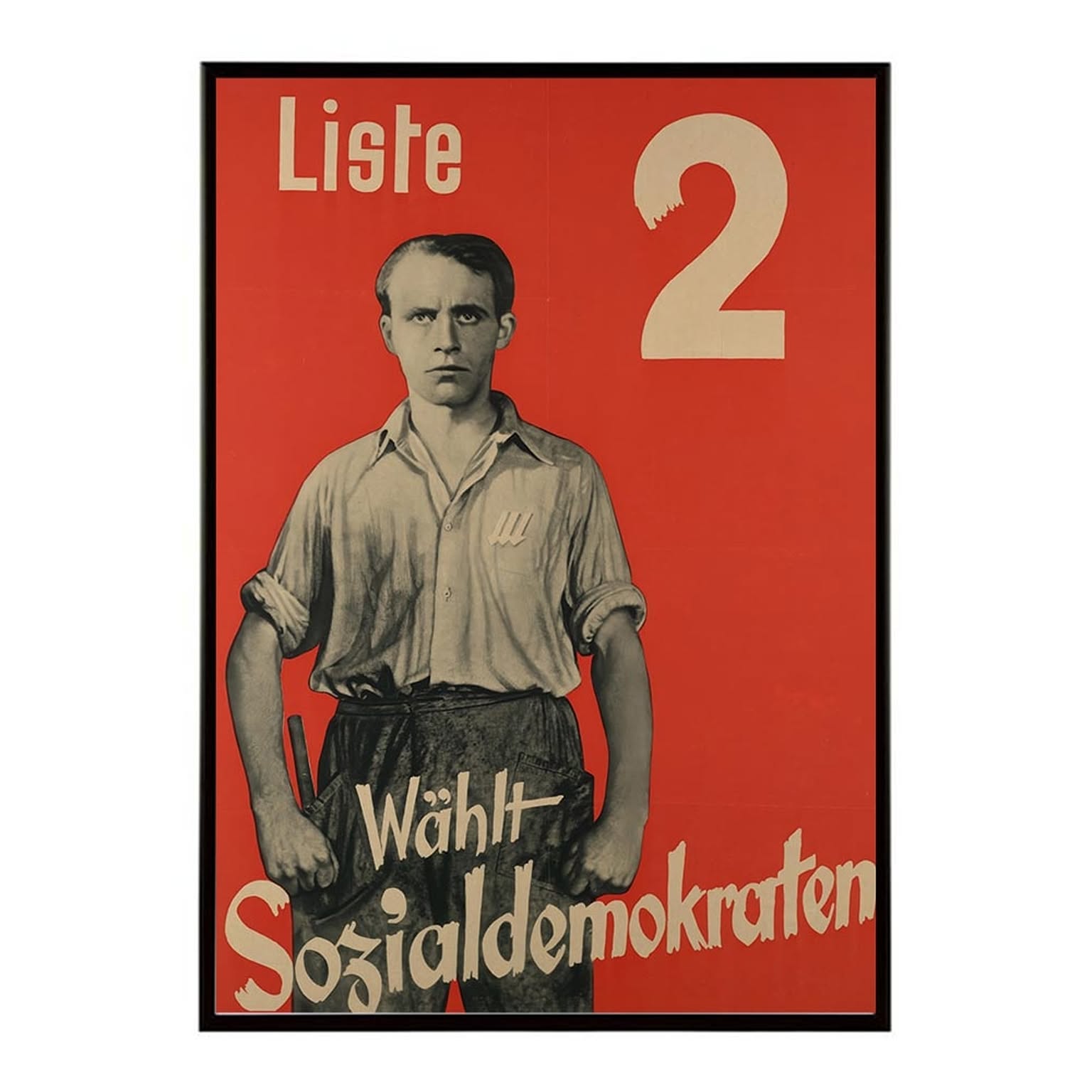 EFPI Liste 2. Wahlt Sozialdemokraten超古いポスター 復刻