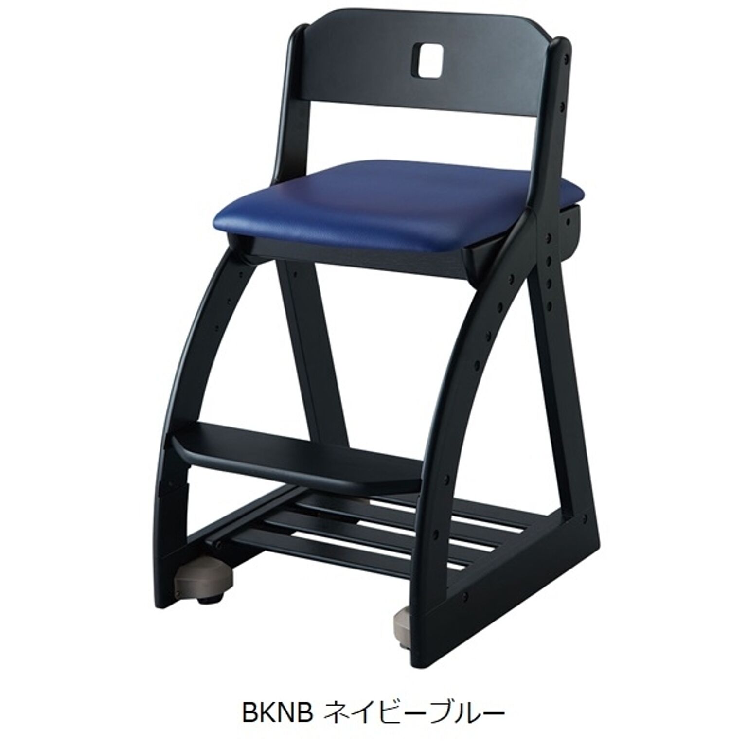 スクエアチェア 木製 幅41.3 奥行49 高さ75 カラー3色 組立式 座面高さ調節 キャスター付 ラバーウッド材 デスクチェア 木製 椅子 学習イス KOIZUMI コイズミ 