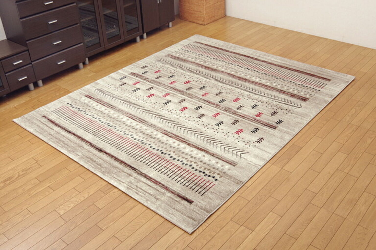 トルコ製 ウィルトン織りり カーペット 『マリア RUG』 ベージュ 約160×230cm【ベージュ】 