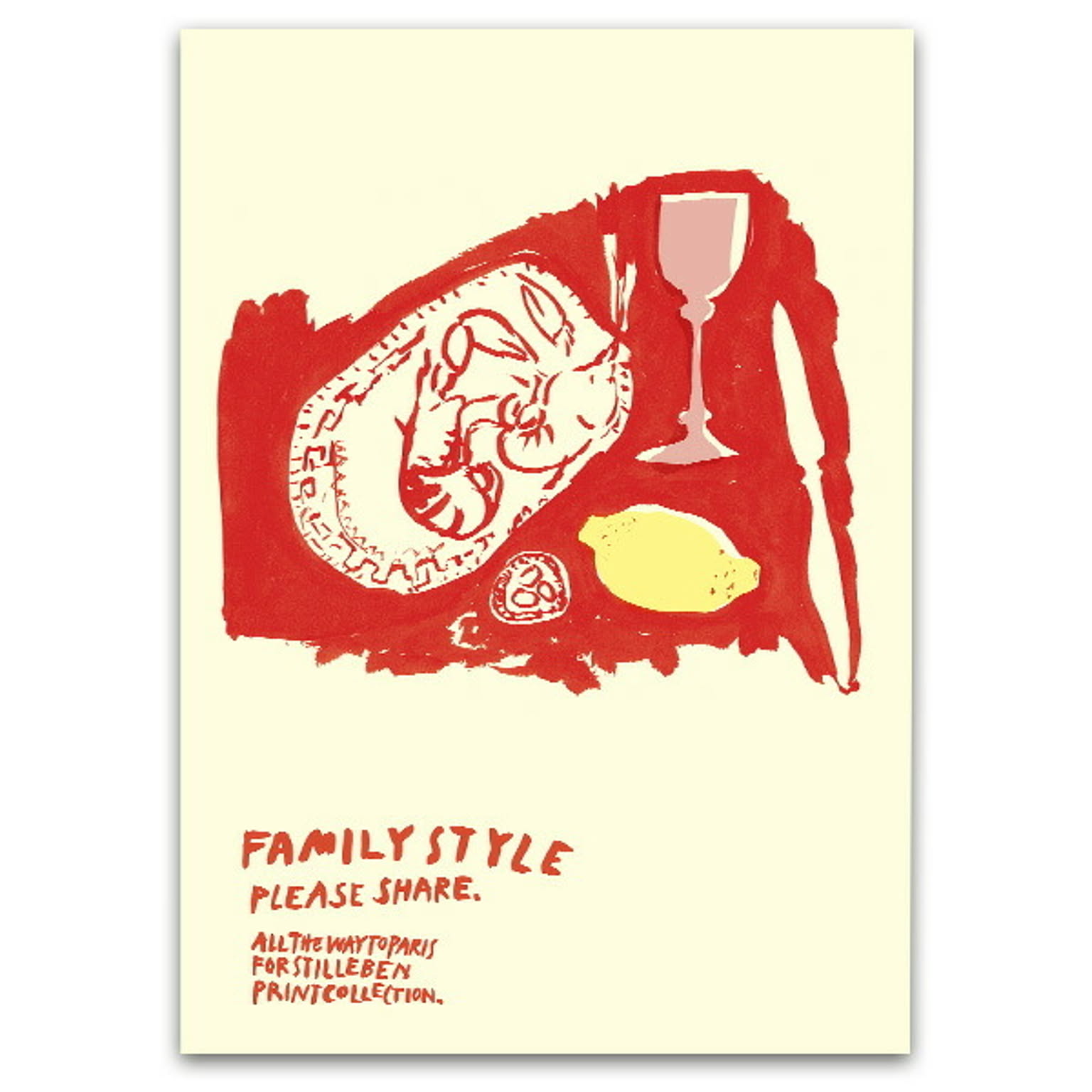 ポスター87　A5 Lemon & Langoustine レモン＆アカザエビ / スティルレーベン STILLEBEN NOMAD A5ATWTP_lem