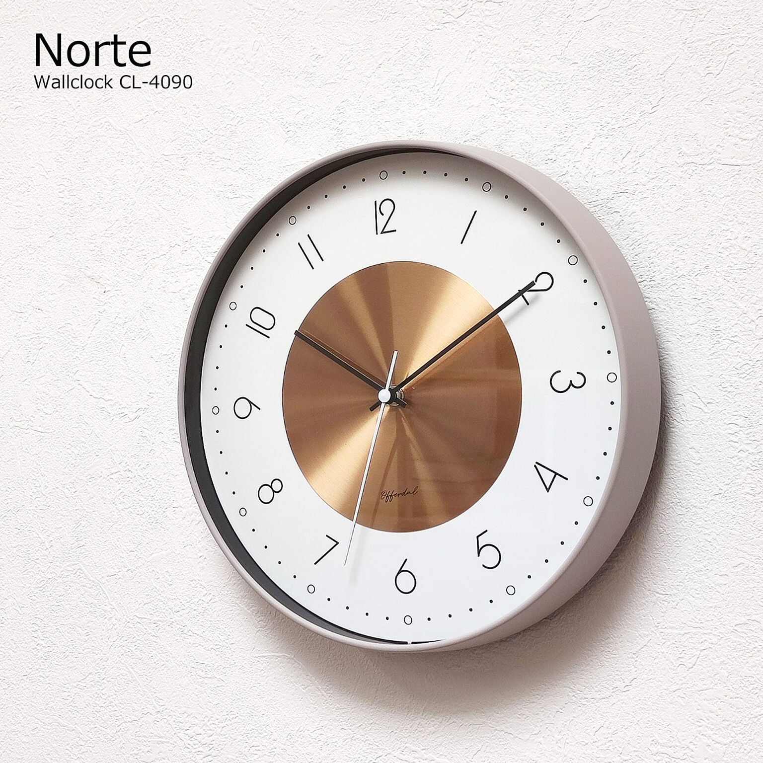 壁掛け時計 おしゃれ 時計 壁掛け 北欧 掛け時計 ノルテ Norte CL-4090 リビング ダイニング 寝室 ウォールクロック シンプル かわいい モダン 静音 音がしない 無音 静か スイープ