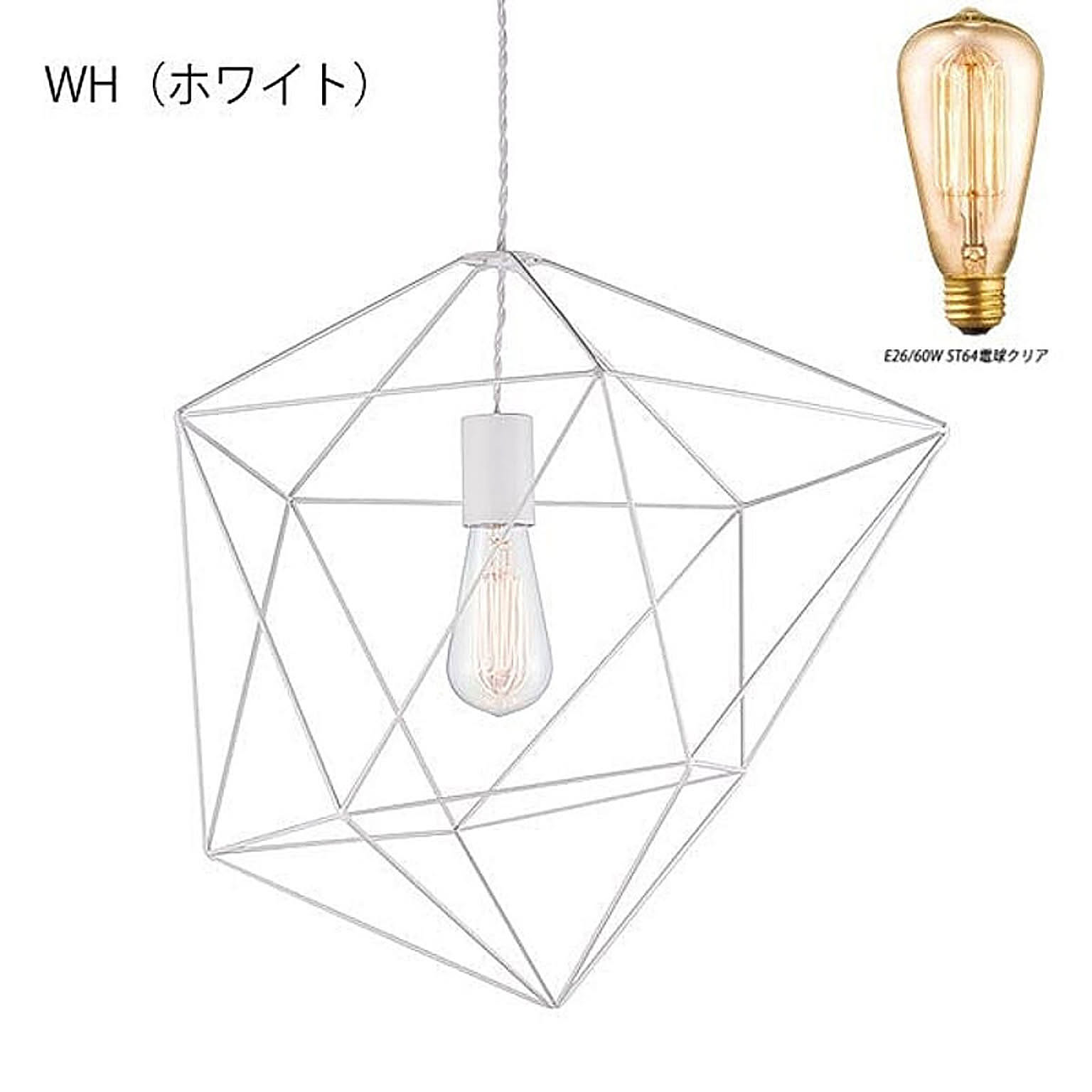 ペンダントライト 1灯 カラー2色 天井照明 吊り下げ 幾何学 吹抜け ワイヤー シンプル フレーム モノトーン 北欧 カフェ スチール アンビエントフォーム1ペンダント AW-0470 照明