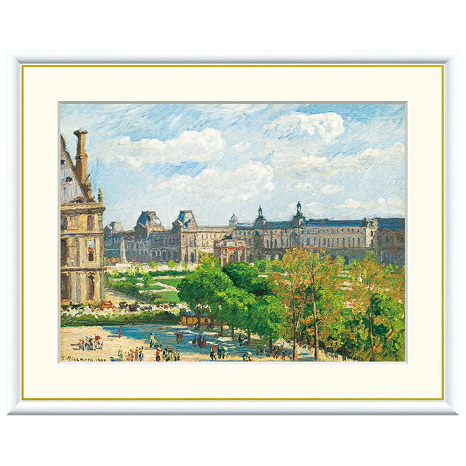 額絵 カルーゼル広場、パリ カミーユ・ピサロ 42x34cm 三幸 - 通販