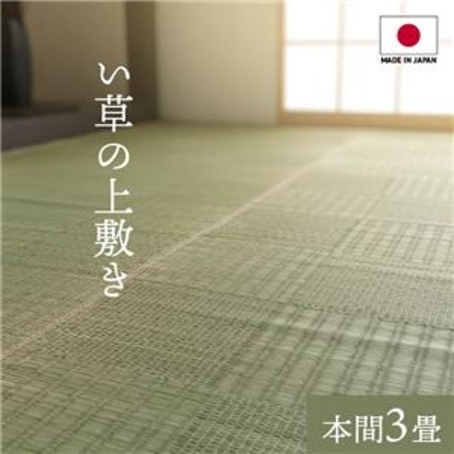 イケヒコ・コーポレーション 純国産い草 上敷きカーペット 約191×286cm