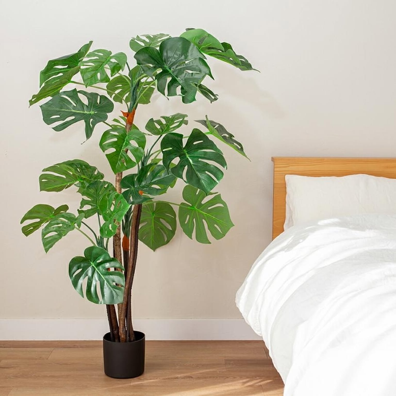 フェイクグリーン 80cm モンステラ 光触媒 人工観葉植物 ポット