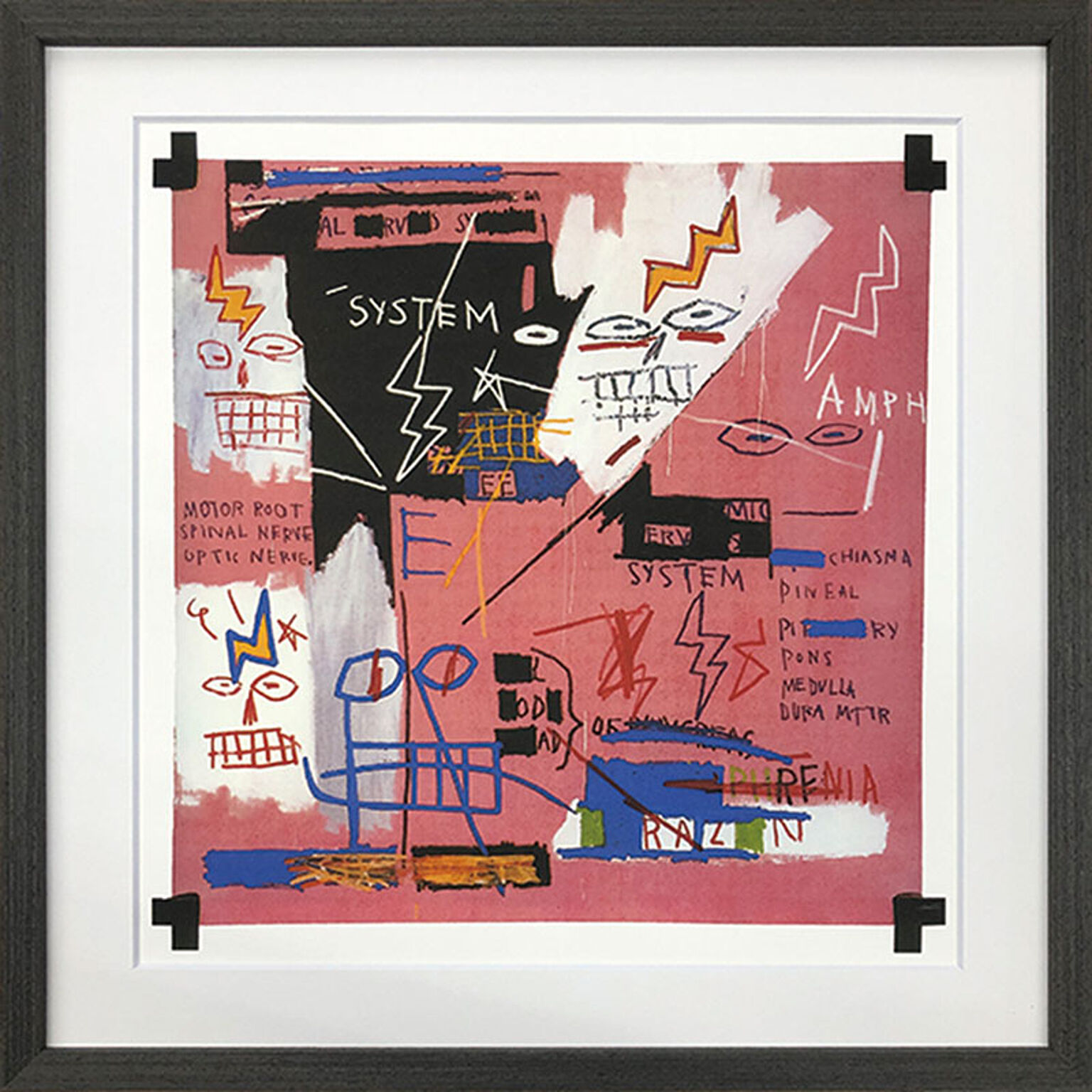 【bicosya/美工社】アートフレーム バスキア Jean-Michel Basquiat Six Fifty, 1982