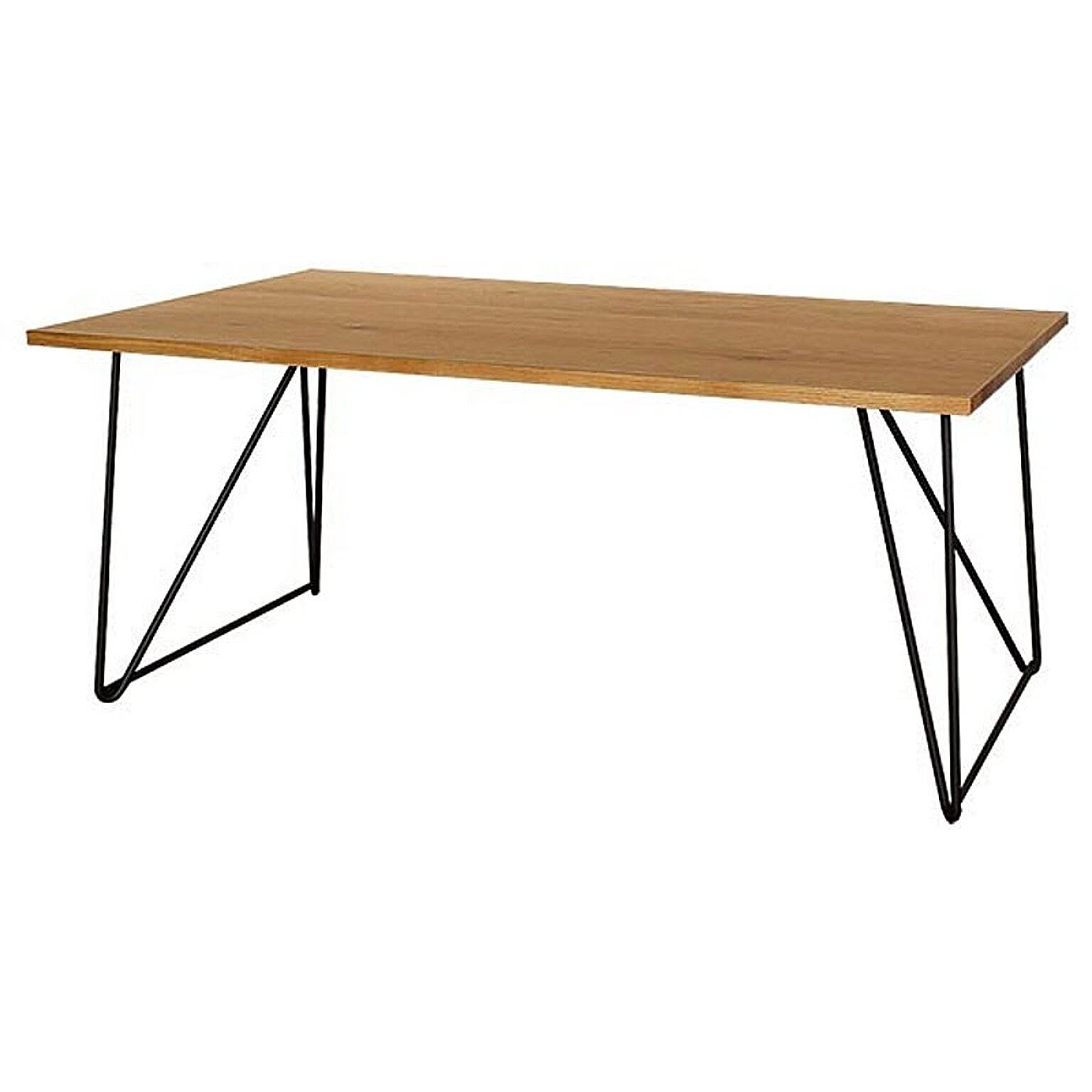 ダイニングテーブル 幅160 奥行85 天然木 オーク 無垢 ワイヤー脚 木製テーブル サイズオーダー 長方形テーブル ナチュラル 西海岸 シンプル A-stage エーステージ