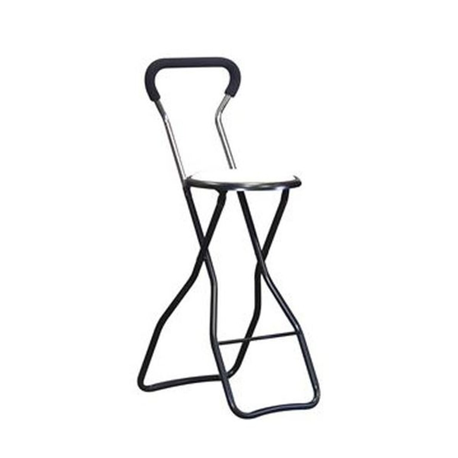 折りたたみ椅子 幅35cm ホワイト×ブラック 日本製 スチールパイプ 持ち運び便利 1脚販売 完成品 リビング 在宅ワーク