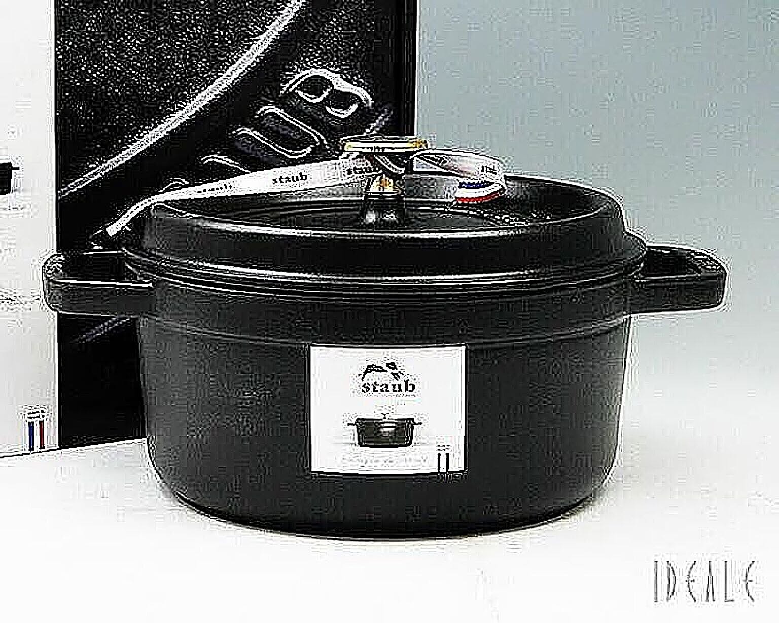 staub ストウブ ココット ラウンド 22cm ブラックつやなし 25 マット