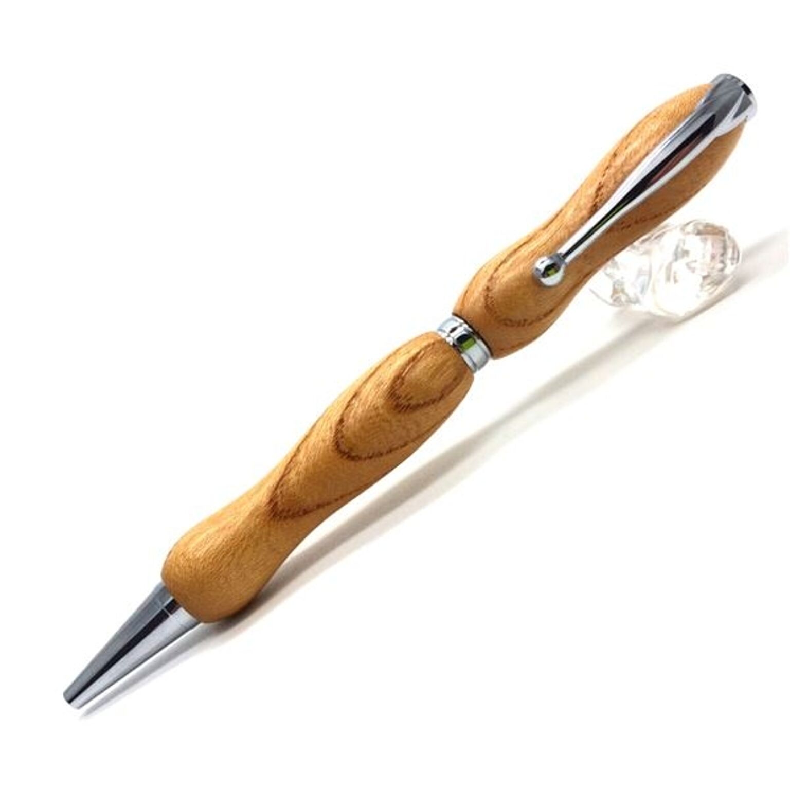日本製 銘木 ハンドメイドボールペン 8Color Wood Pen【クロスタイプ/芯：0.7mm】欅/けやき