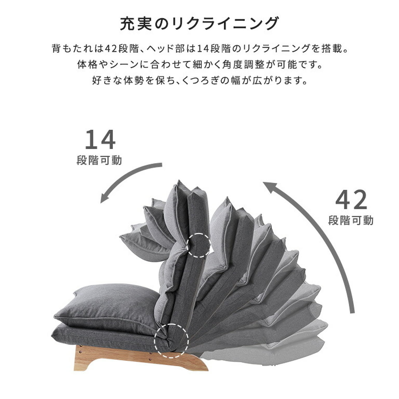 リクライニングソファ