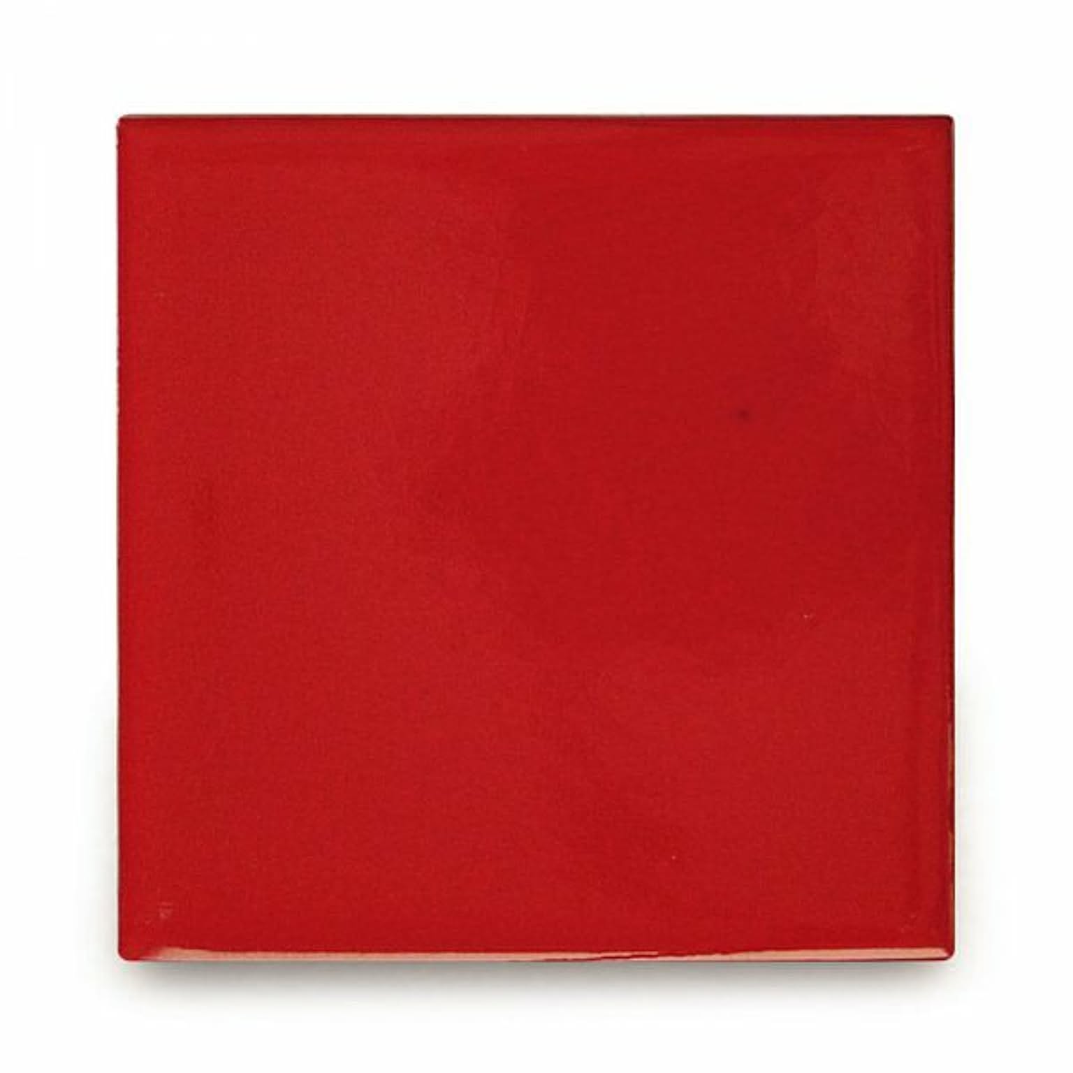 メキシコタイル4枚セット（M818-4M・レッド）110角イレギュラー（無地）