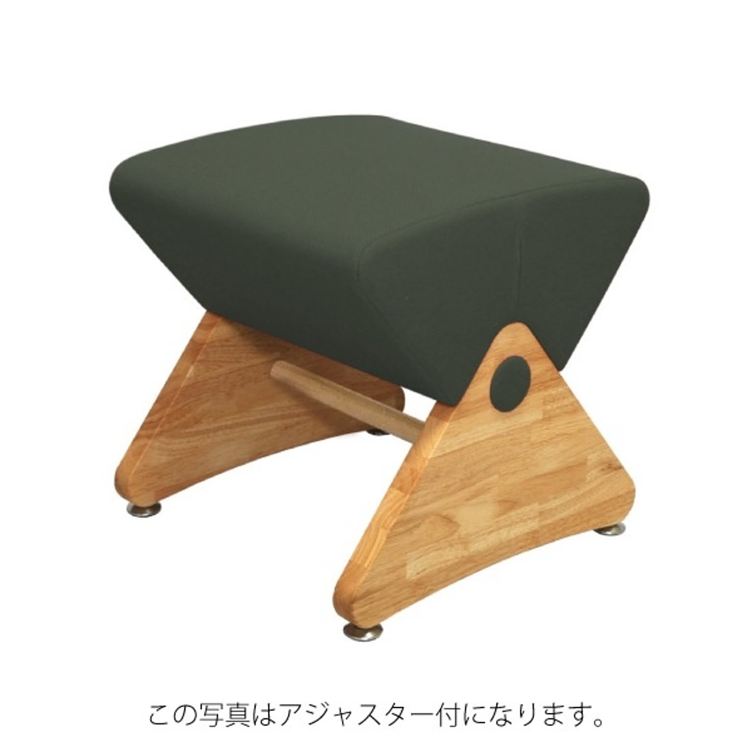 見せるスツール キャスター付き クリア（布：ダークグリーン／エラストマー）【Ｍｏｎａ．Ｄｅｅ】モナディー ＷＡＳ０１ＳＣ
