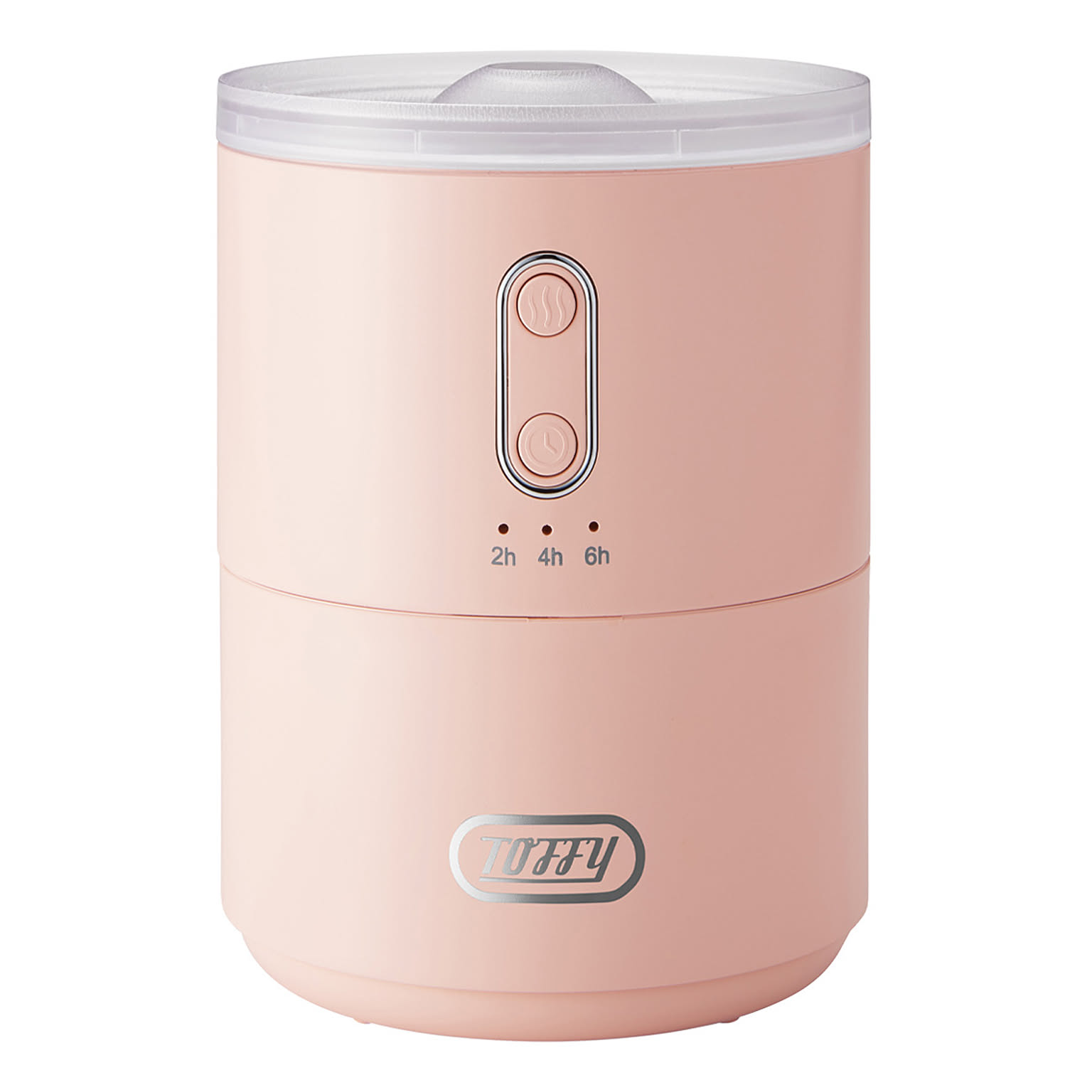 ラドンナ Toffy ふわふわリング加湿器 450mL LEDライト タイマー付き シェルピンク