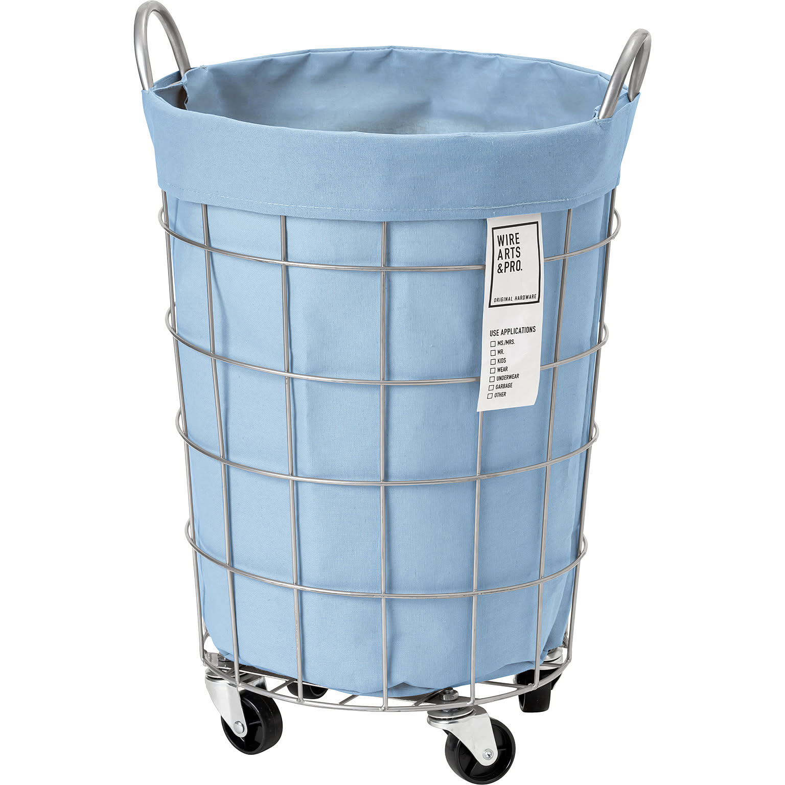 【BRID】DENIM LAUNDRY ROUND BASKET WITH CASTER 33L　デニム　ランドリー　ラウンドバスケット　33L