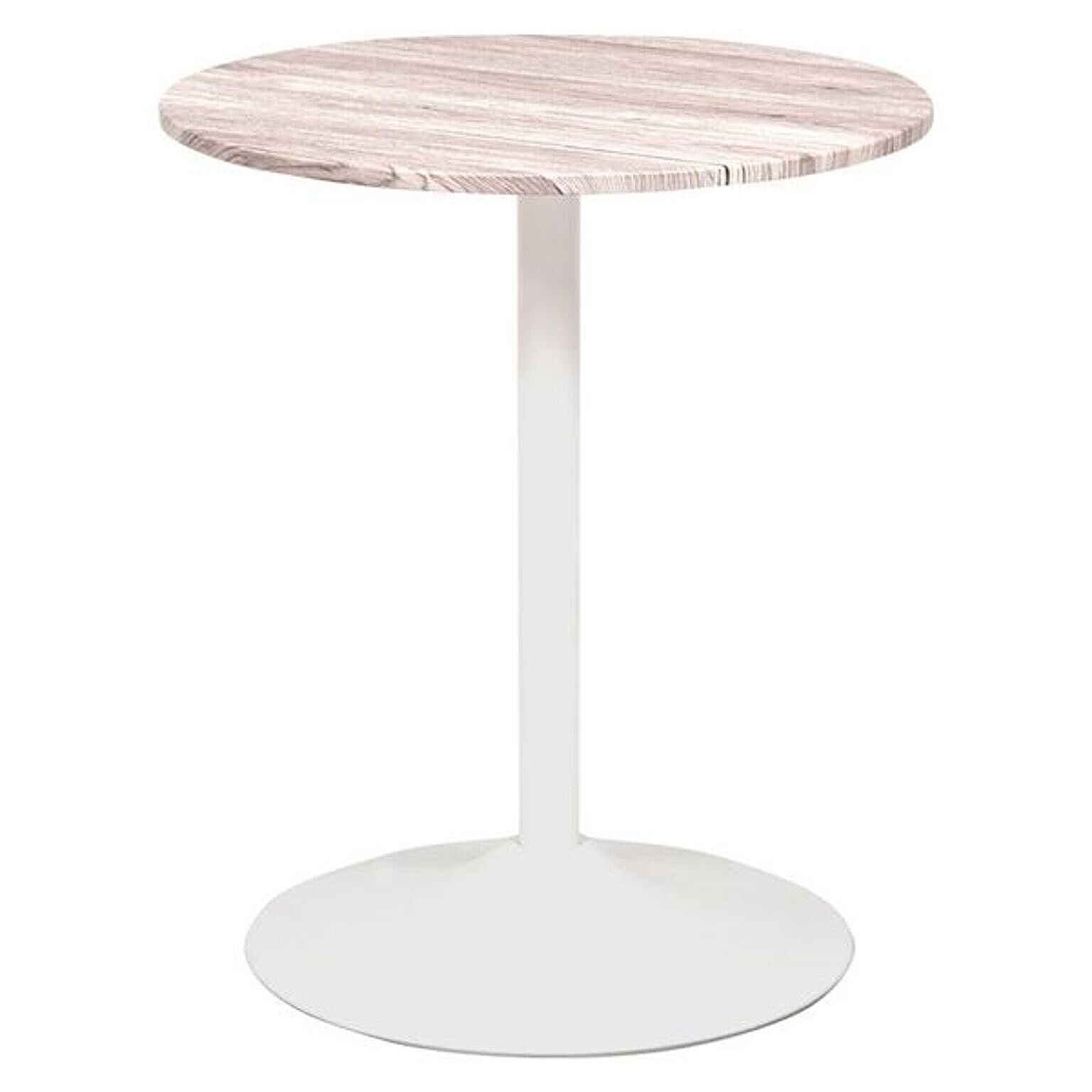 ダイニングテーブル/食卓机 丸型 約直径60×高さ70cm 木目調 カフェテーブル 組立品 〔リビング〕