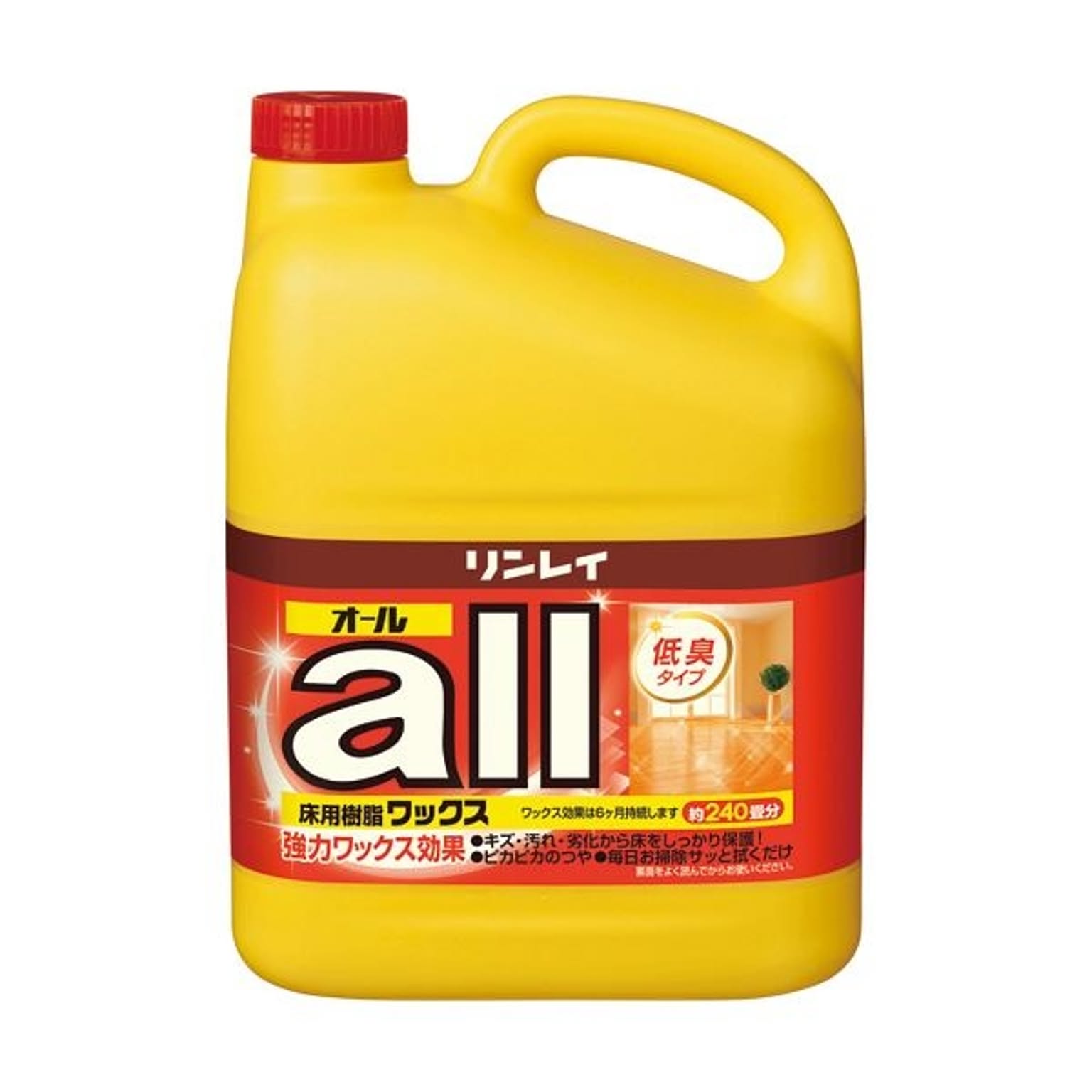 (まとめ）リンレイ 床用樹脂ワックスオール 業務用 4L 1本【×3セット】