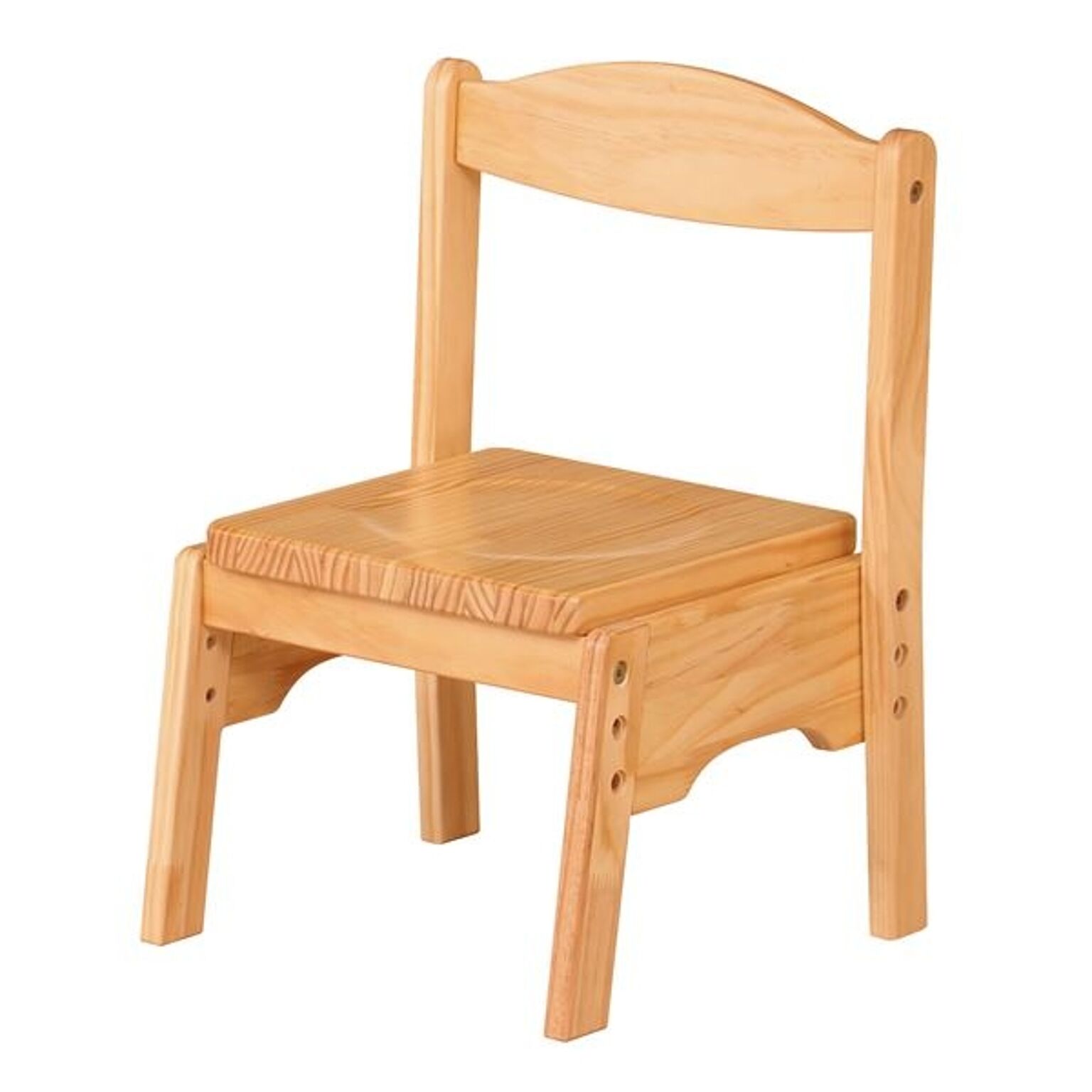 キッズチェア/子供椅子 【ナチュラル 幅350mm】 木製 スタッキング可 〔リビング プレゼント〕 組立品【代引不可】