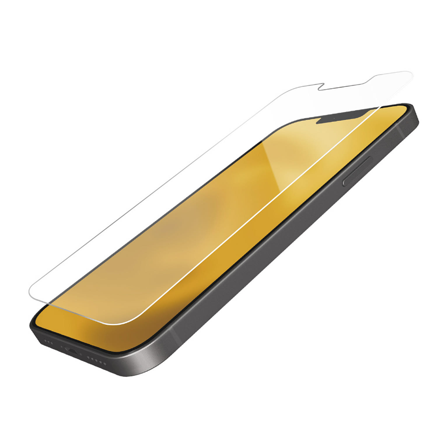 エレコム PM-A21AFLGGPV iPhone 13 mini/ガラスフィルム/0.33mm/抗菌