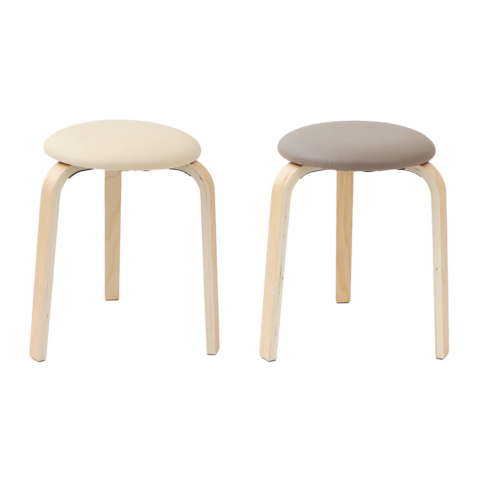 ヤマソロ スタッキングスツール 2脚セット 北欧 おしゃれ 木製 椅子 チェア ヤマソロ 木製スツール2脚セット スタッキング 収納 Pinoa アイボリー
