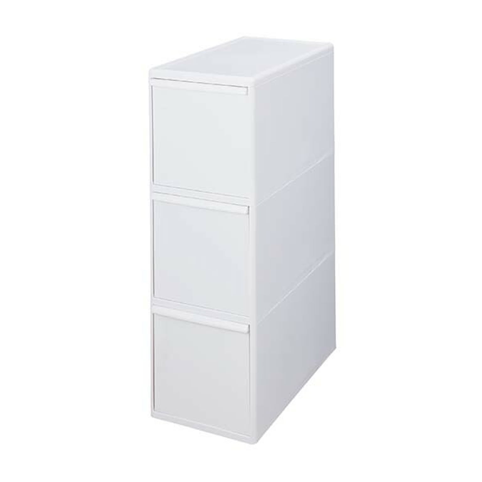 like-it ライクイット 分別引出しステーション ワイド3段 BW-3 (幅25.5cm) 分別ゴミ箱 3段 隙間利用 隙間設置 ごみ箱 日本製